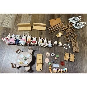 HUGE LOT Sylvanian Families Calico Critters Clothing, Furniture And Accessories